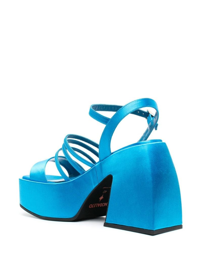 Blue Bulla Chibi 125 Satin Platform Sandals