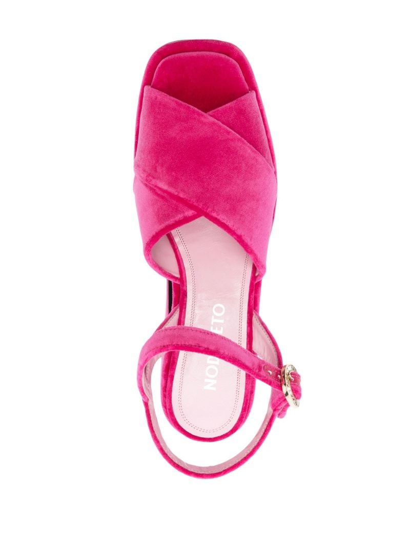 Pink Bulla Joni 105 Velvet Platform Sandals