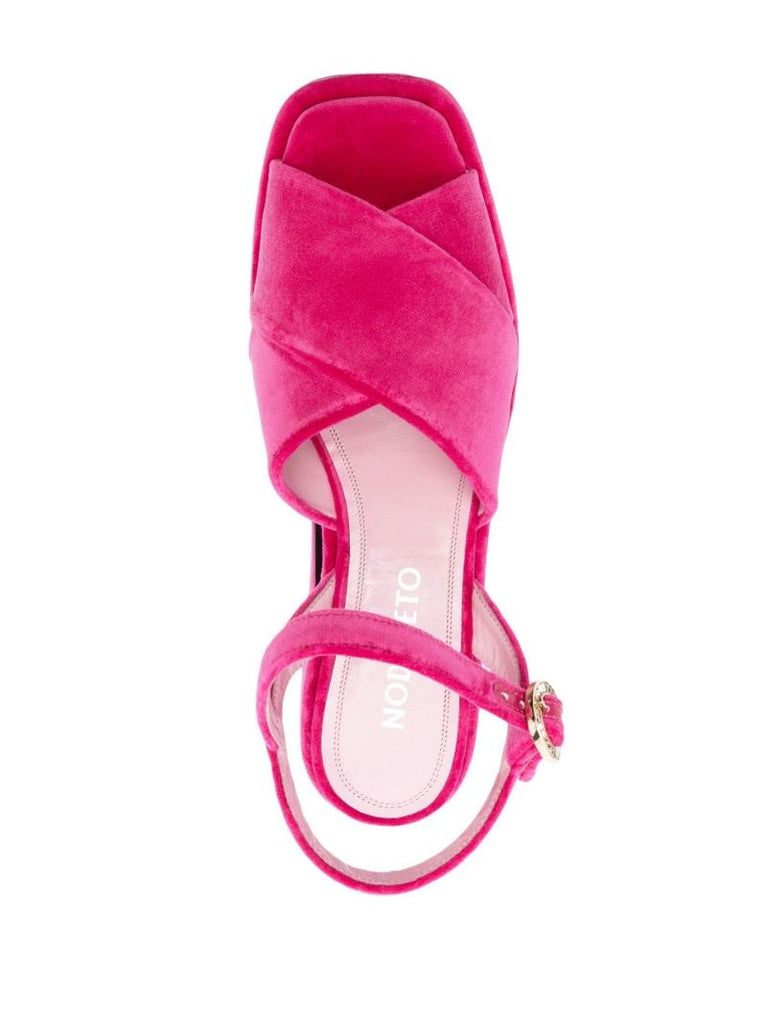Pink Bulla Joni 105 Velvet Platform Sandals