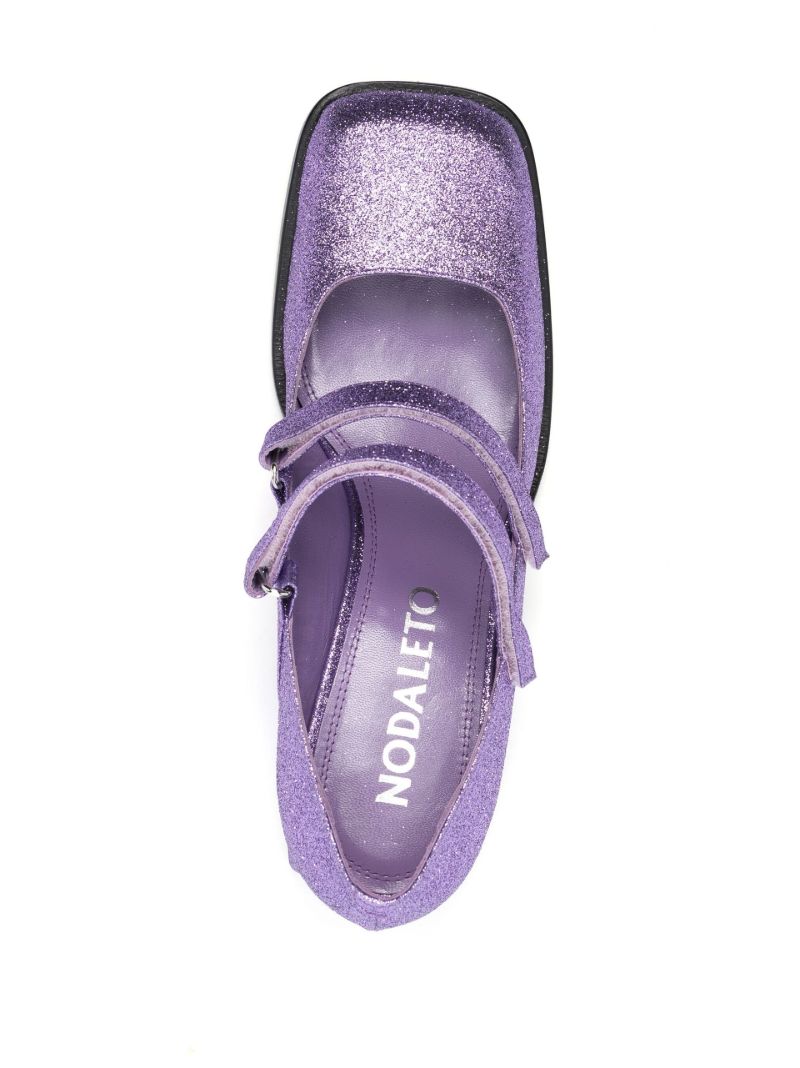 Purple 55 Glitter Mary Jane Pumps