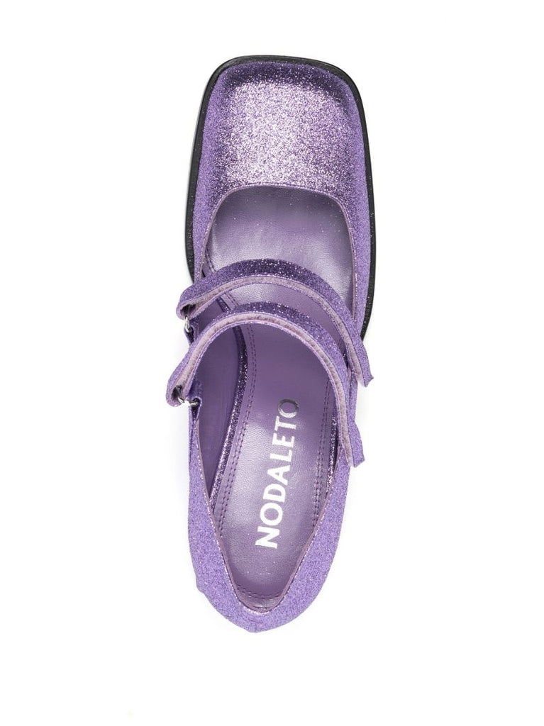 Purple 55 Glitter Mary Jane Pumps