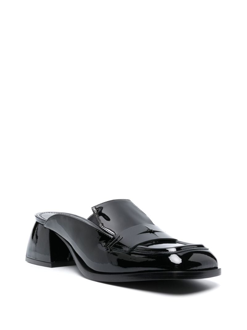Black Cara 50 Patent Leather Mules