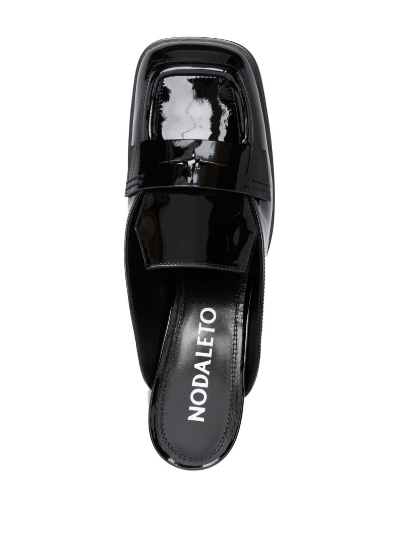 Black Cara 50 Patent Leather Mules