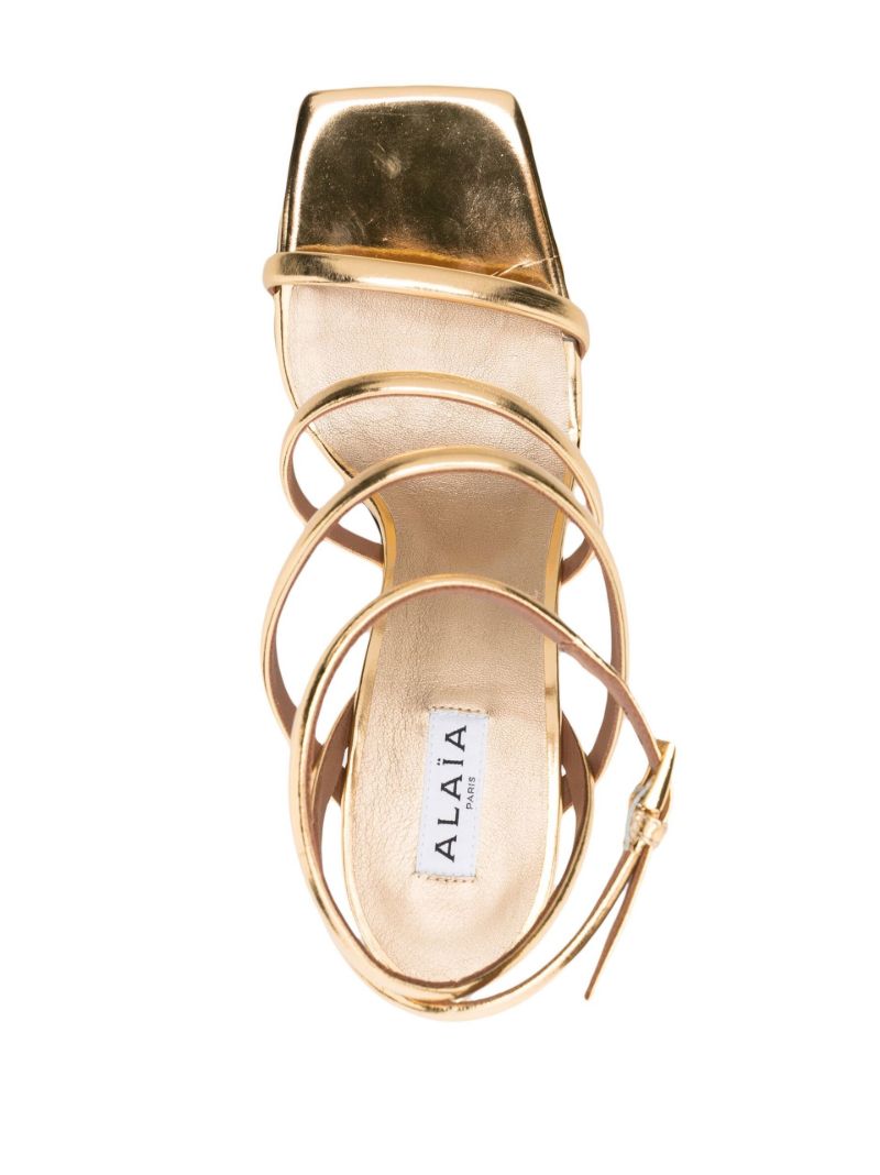 Gold 100 Metallic Leather Sandals