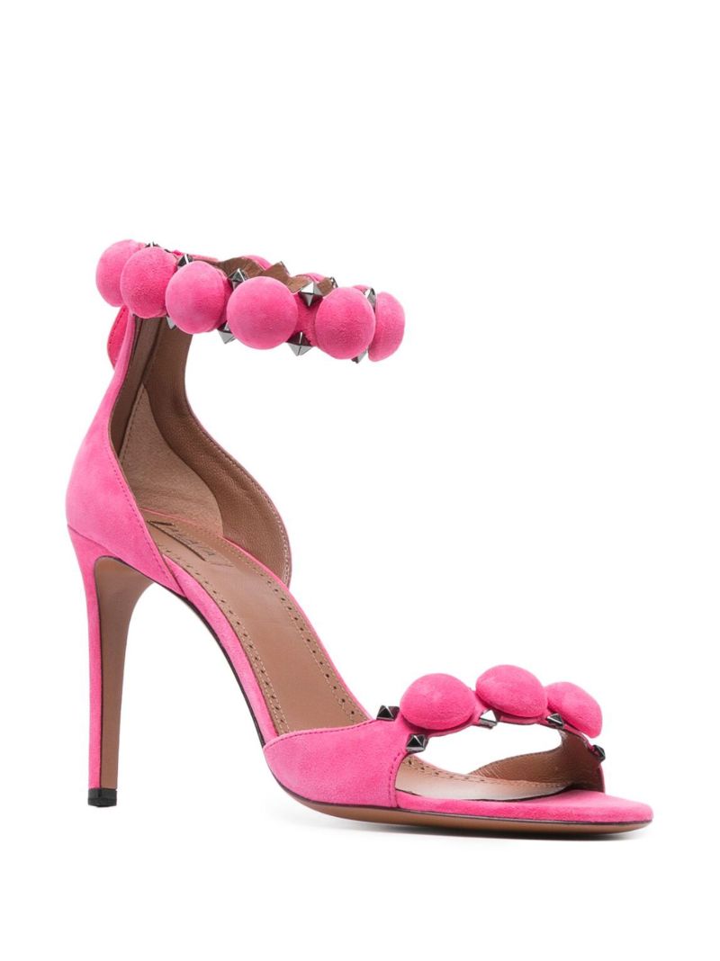 Pink Bombe 90 Suede Sandals