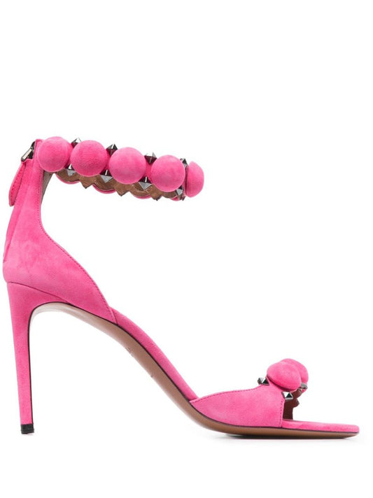 Pink Bombe 90 Suede Sandals