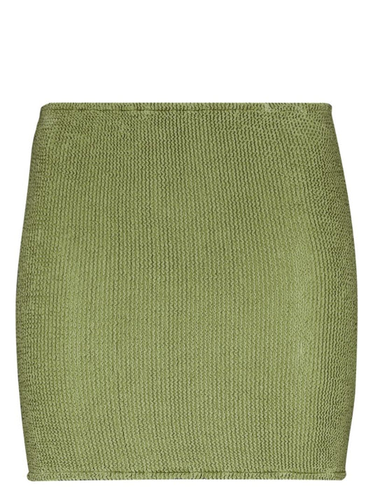 Green Crinkle Two-way Tube Skirt