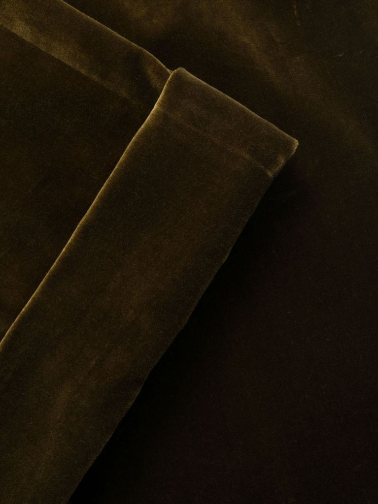 Green High-waisted Velvet Trousers