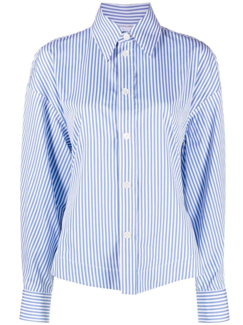 White Striped Balloon Back Shirt
