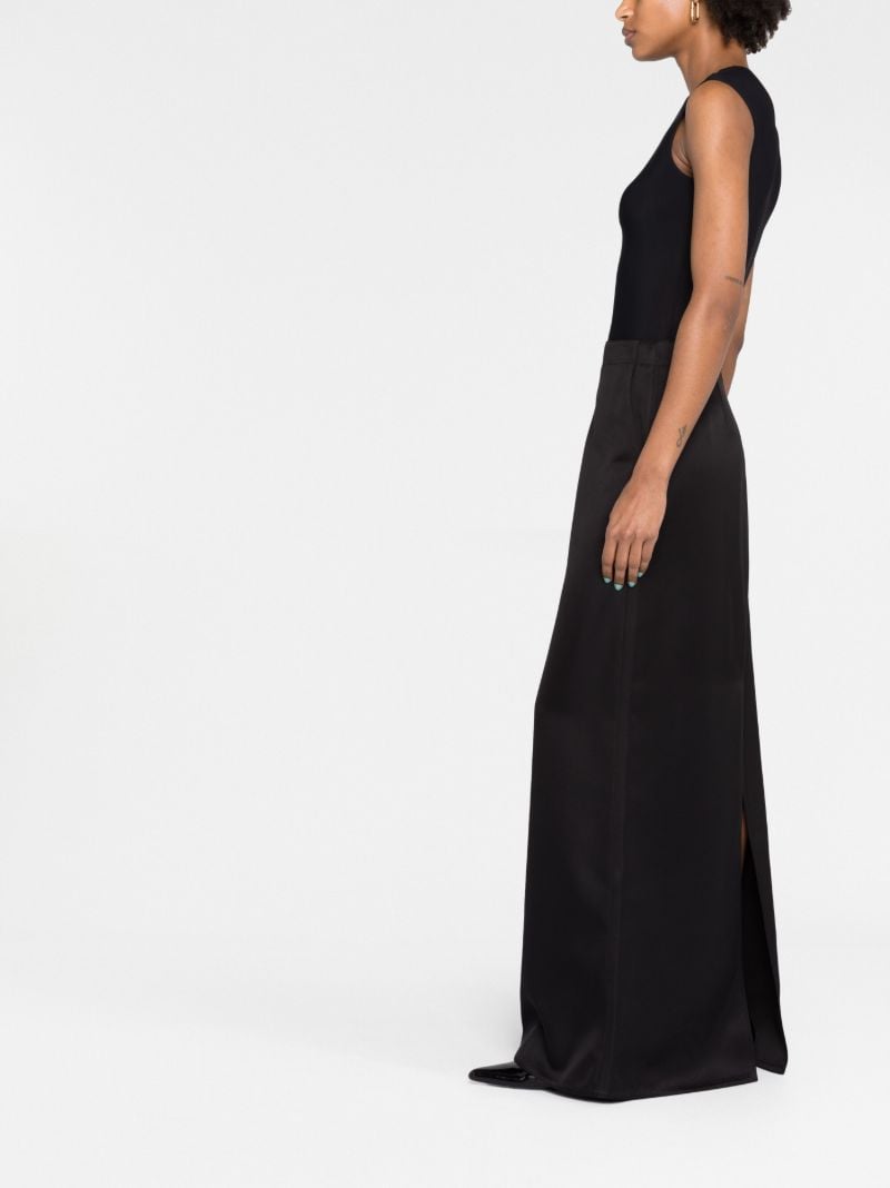 Black Silk Maxi Skirt