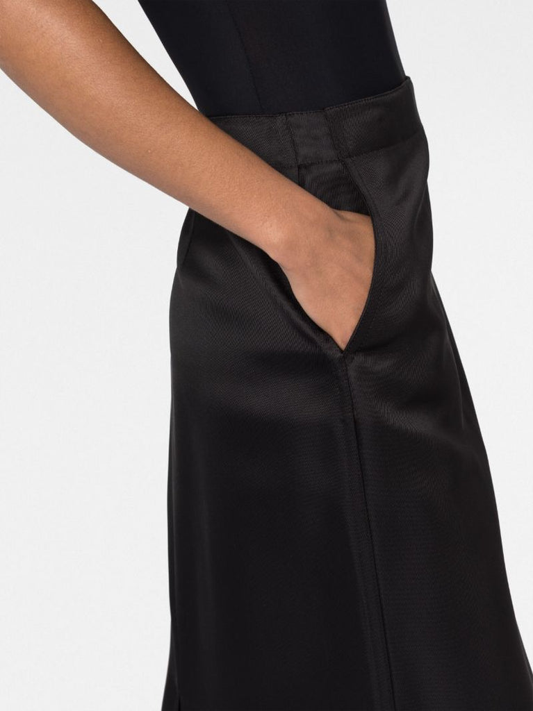 Black Silk Maxi Skirt