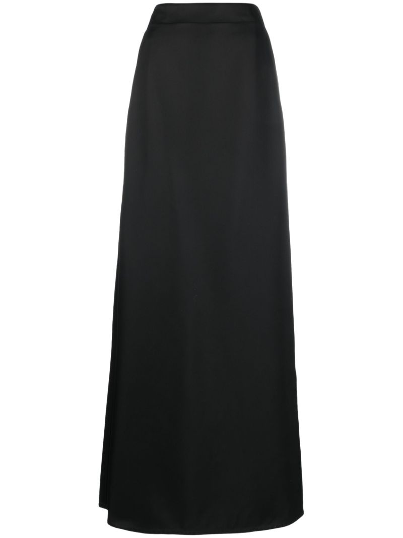Black Silk Maxi Skirt