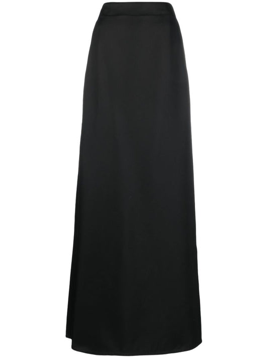 Black Silk Maxi Skirt