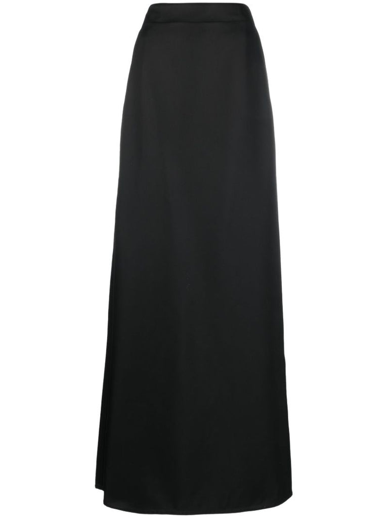 Black Silk Maxi Skirt
