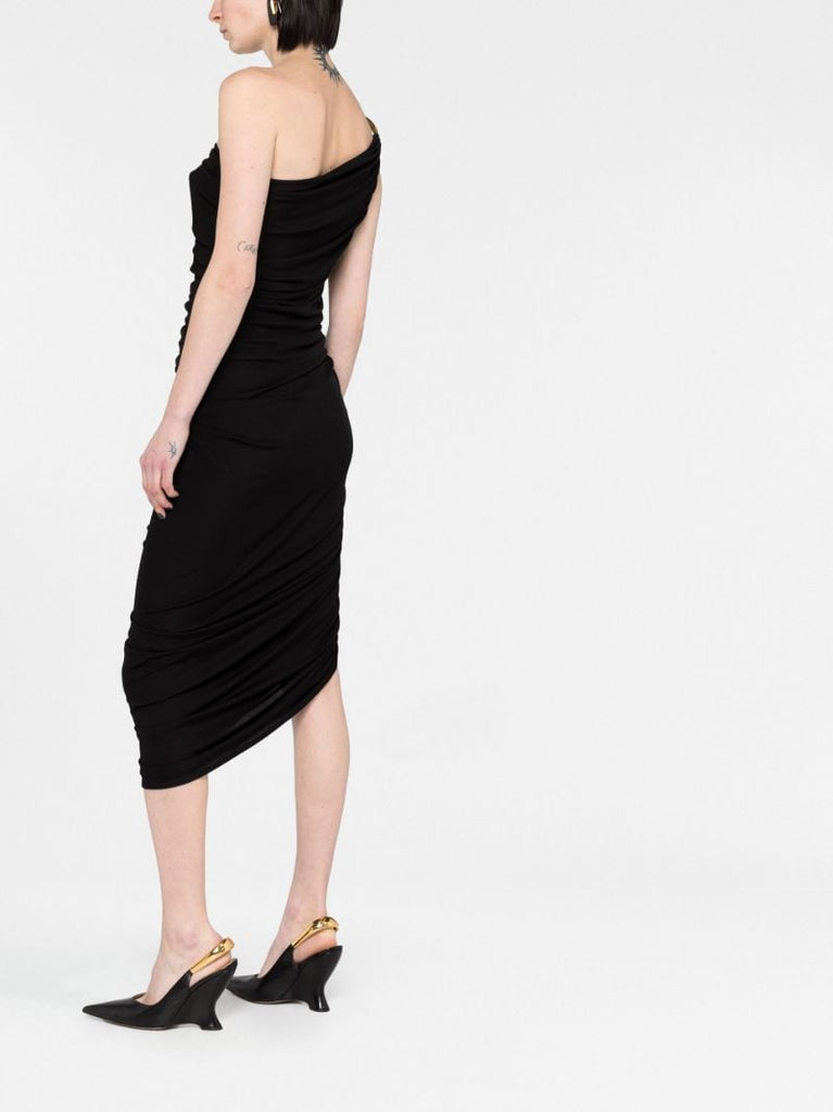 Black One-shoulder Jersey Dress