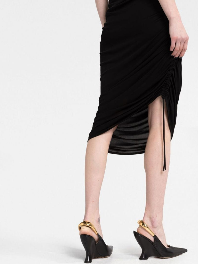 Black One-shoulder Jersey Dress