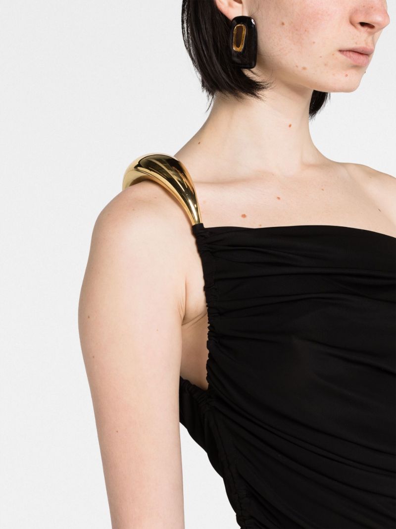 Black One-shoulder Jersey Dress