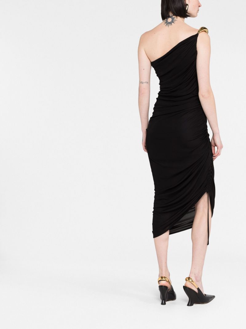 Black One-shoulder Jersey Dress