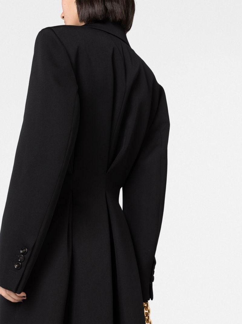 Black Double-breasted Wool Coat