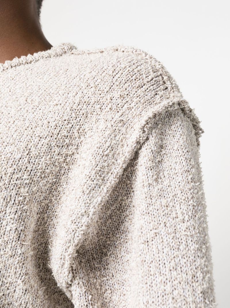 White BouclÃ_x0083_Â© Sweater