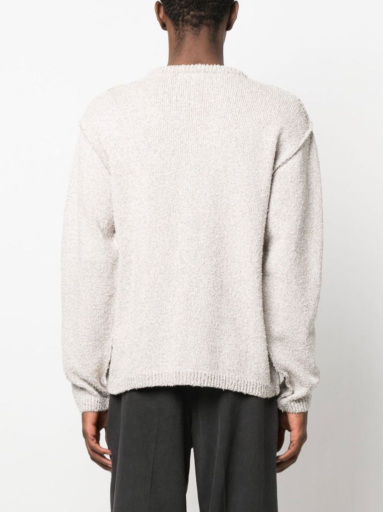 White BouclÃ_x0083_Â© Sweater