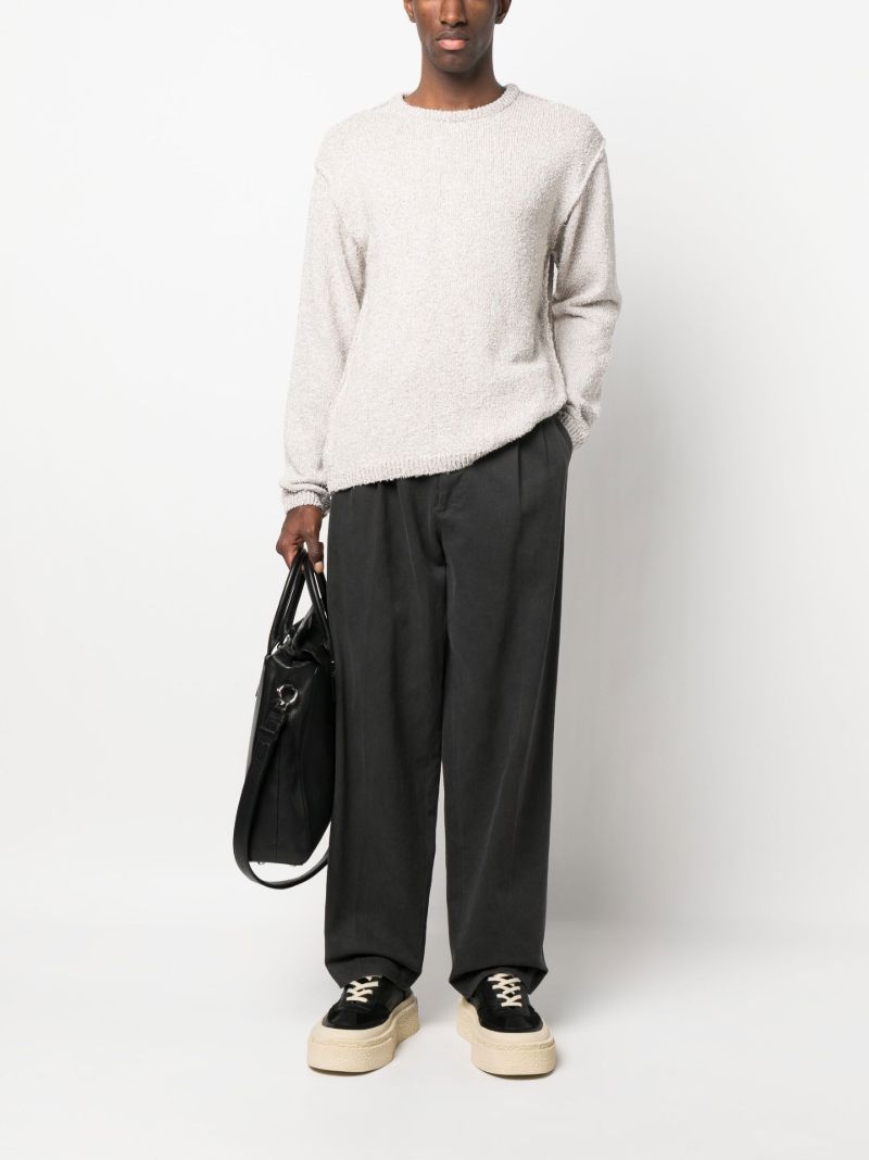 White BouclÃ_x0083_Â© Sweater