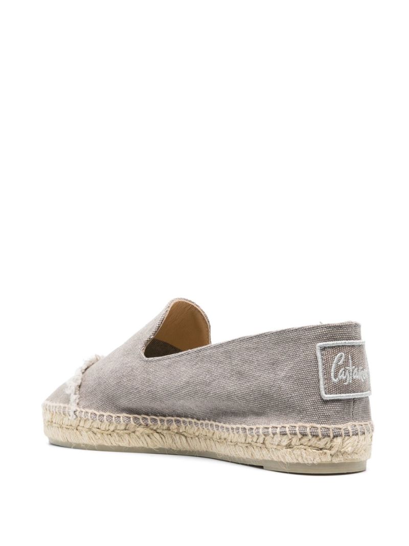Grey Canvas Flat Espadrilles