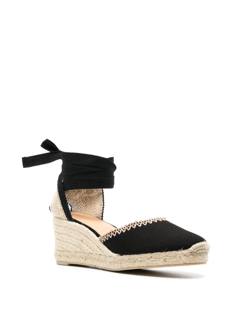 Black 60 Wedge Raffia Espadrilles
