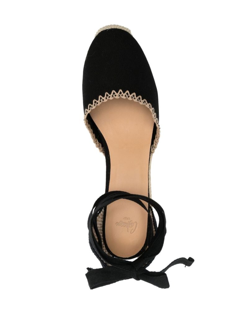 Black 60 Wedge Raffia Espadrilles