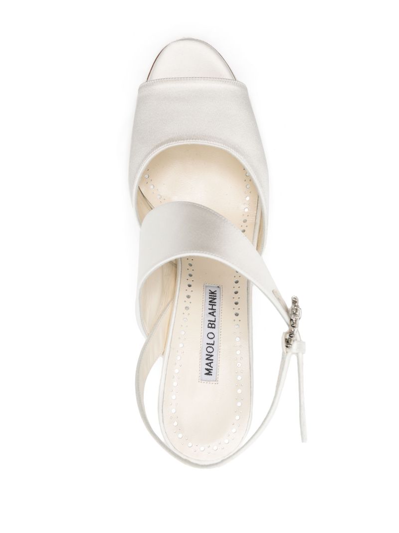 White Havelopa 90 Satin-finish Sandals
