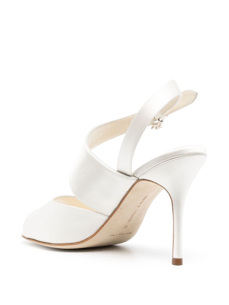 White Havelopa 90 Satin-finish Sandals