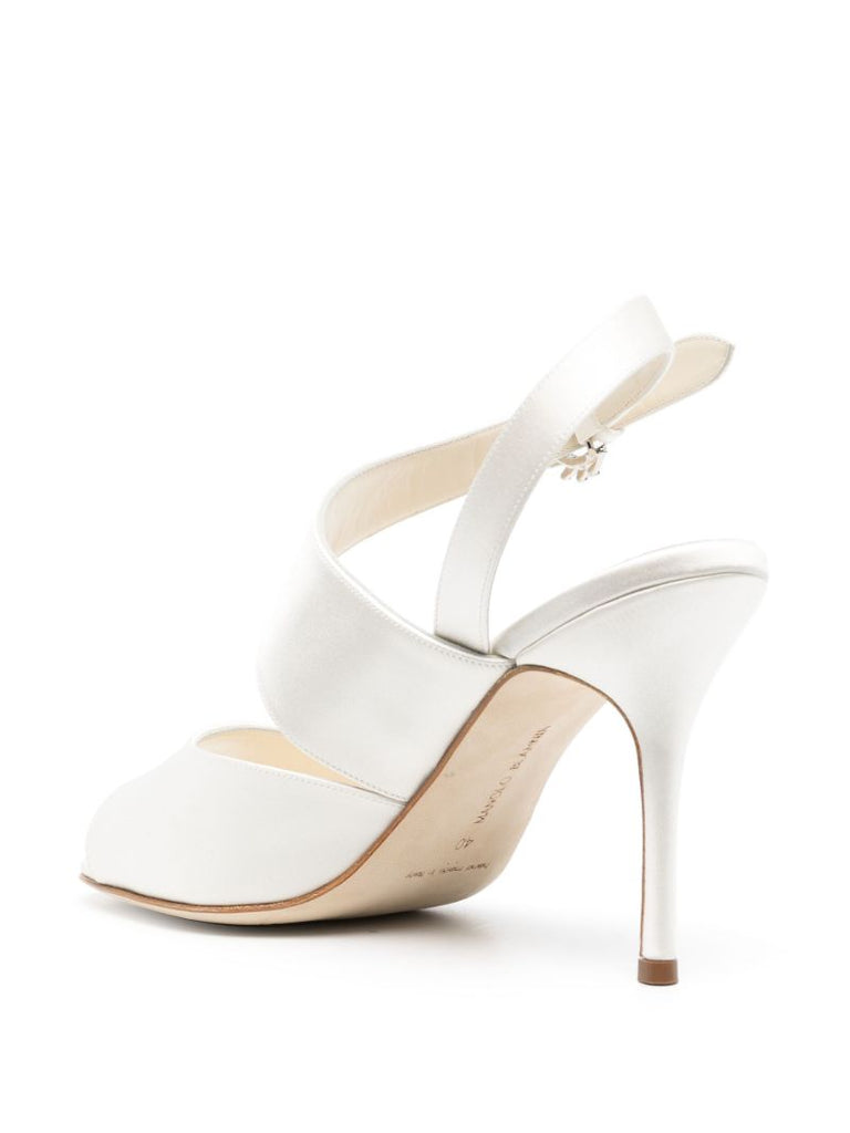 White Havelopa 90 Satin-finish Sandals