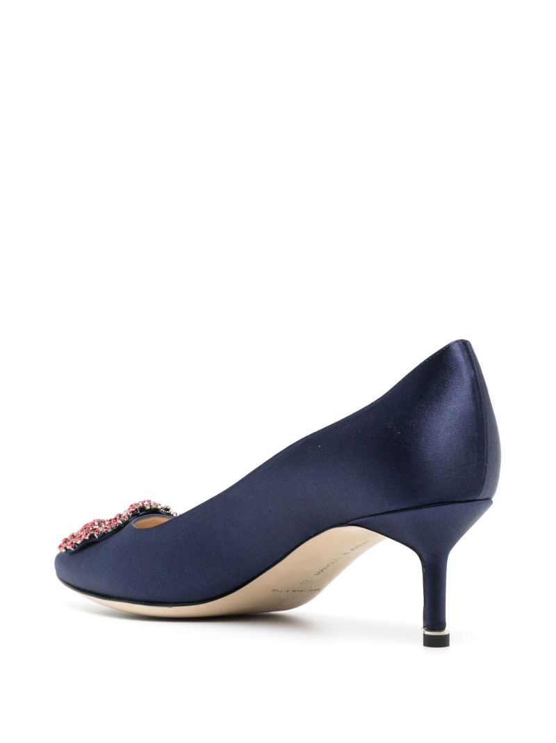 Blue Hangisi 50 Crystal Satin Pumps