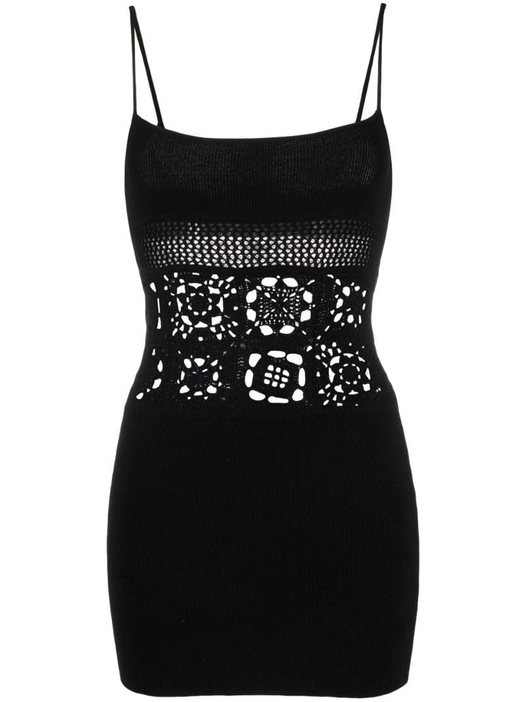 Black Cut-out Detail Mini Dress