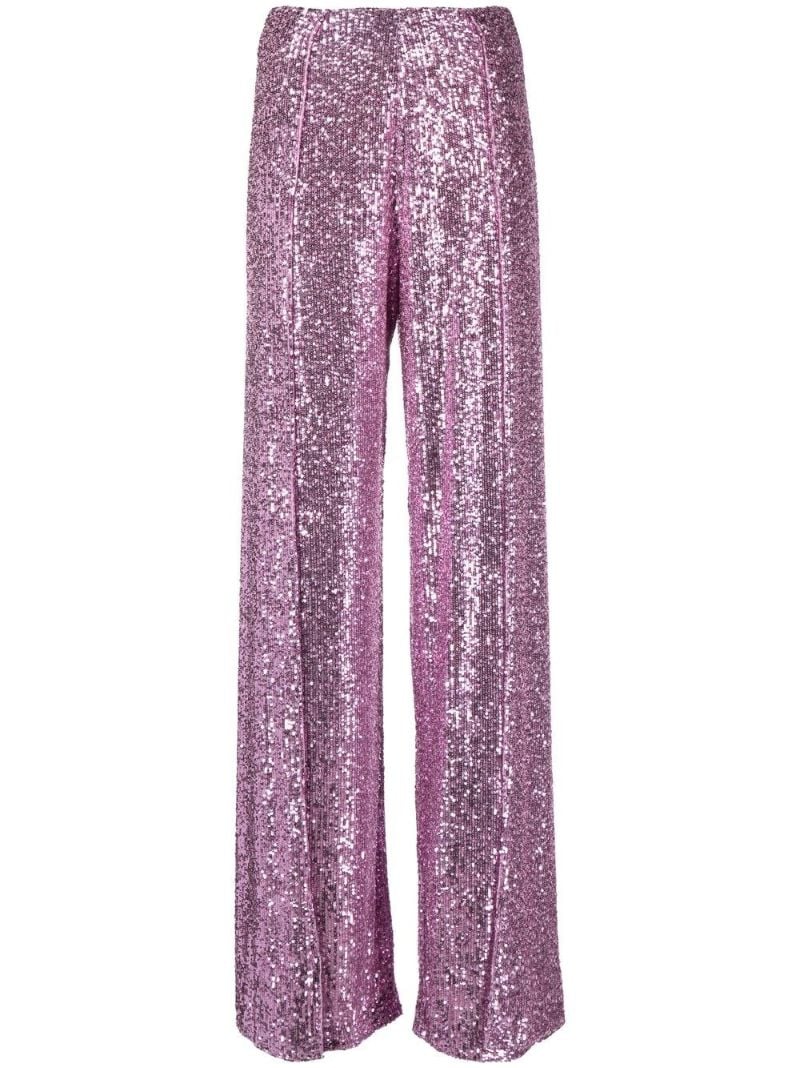 Pink High Waisted Sequined Trousers