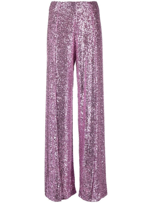 Pink High Waisted Sequined Trousers