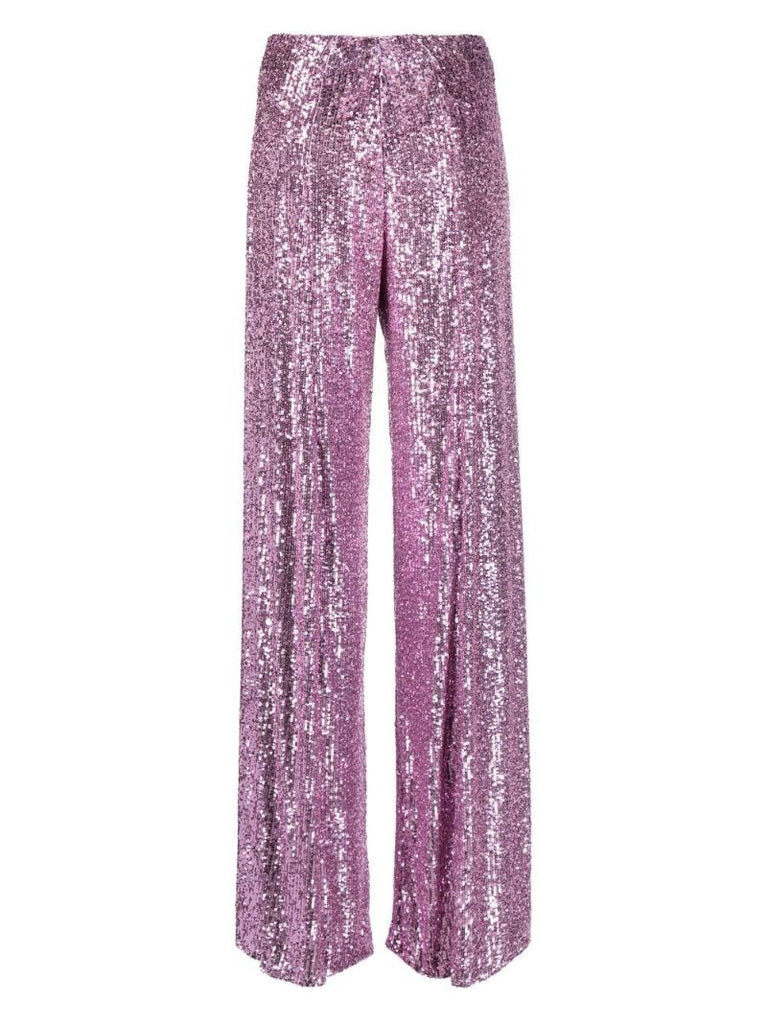 Pink High Waisted Sequined Trousers
