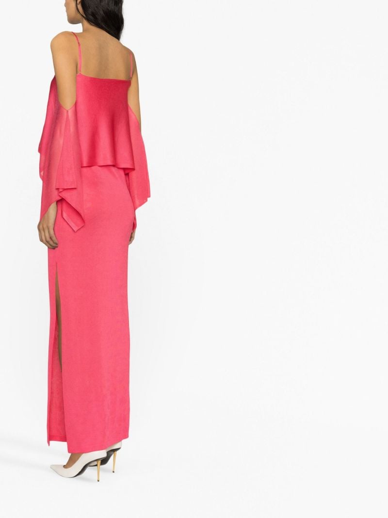 Pink Off-shoulder Ruffle Dress