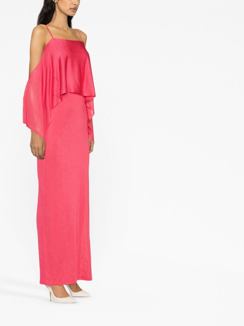 Pink Off-shoulder Ruffle Dress
