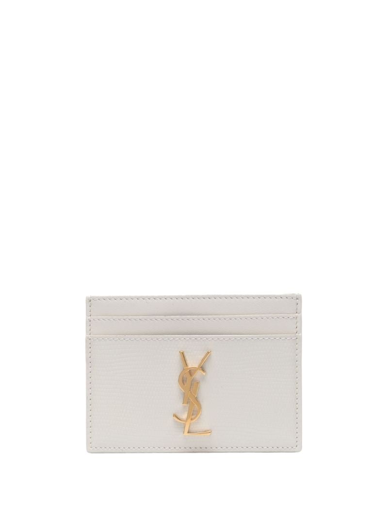 White Cassandre Leather Card Holder
