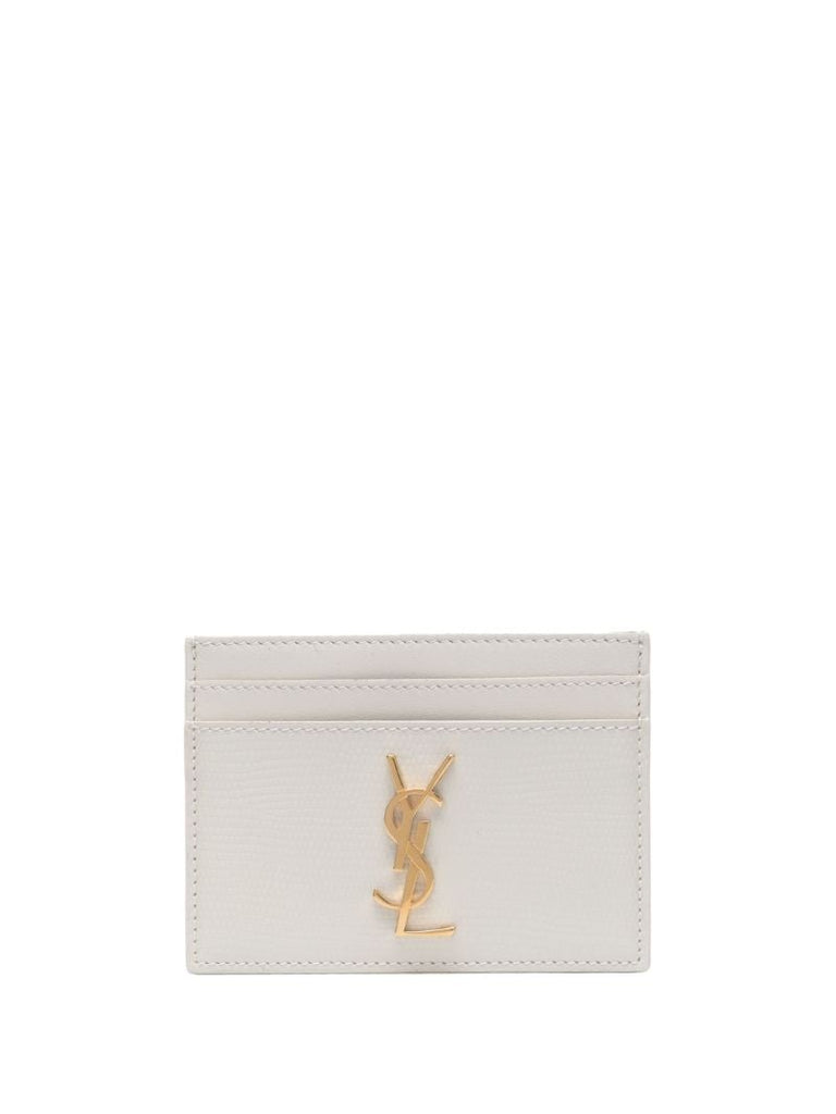White Cassandre Leather Card Holder