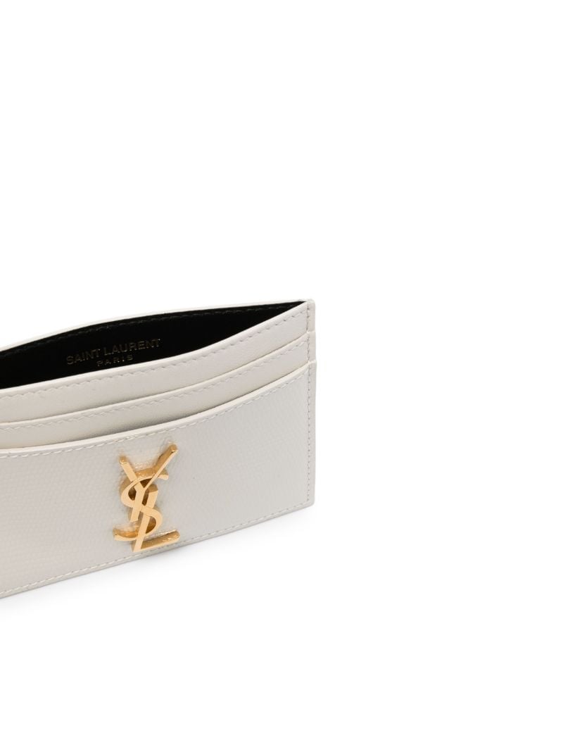 White Cassandre Leather Card Holder