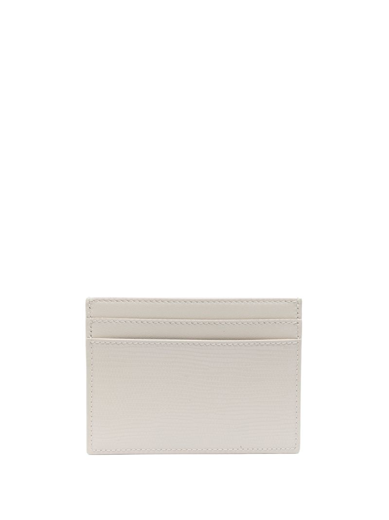 White Cassandre Leather Card Holder
