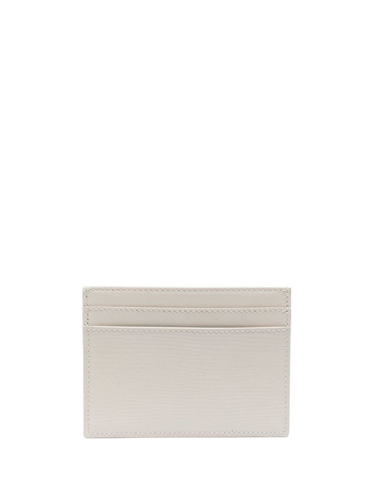 White Cassandre Leather Card Holder