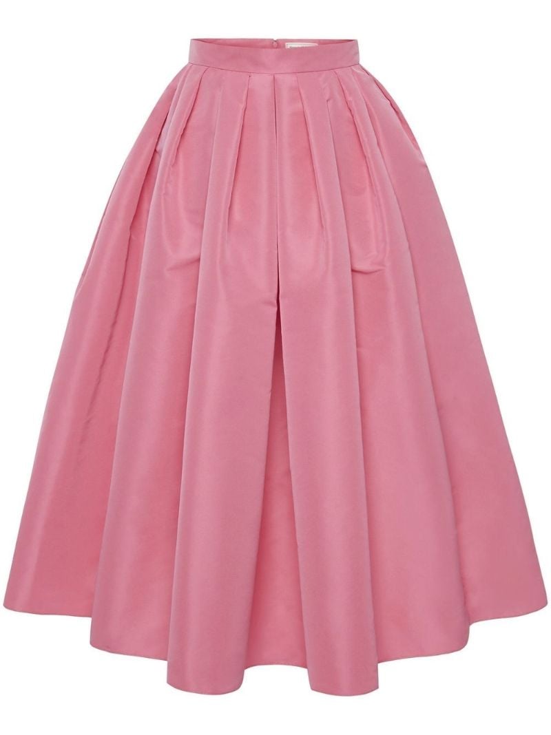 Pink High-waisted Full Skirt