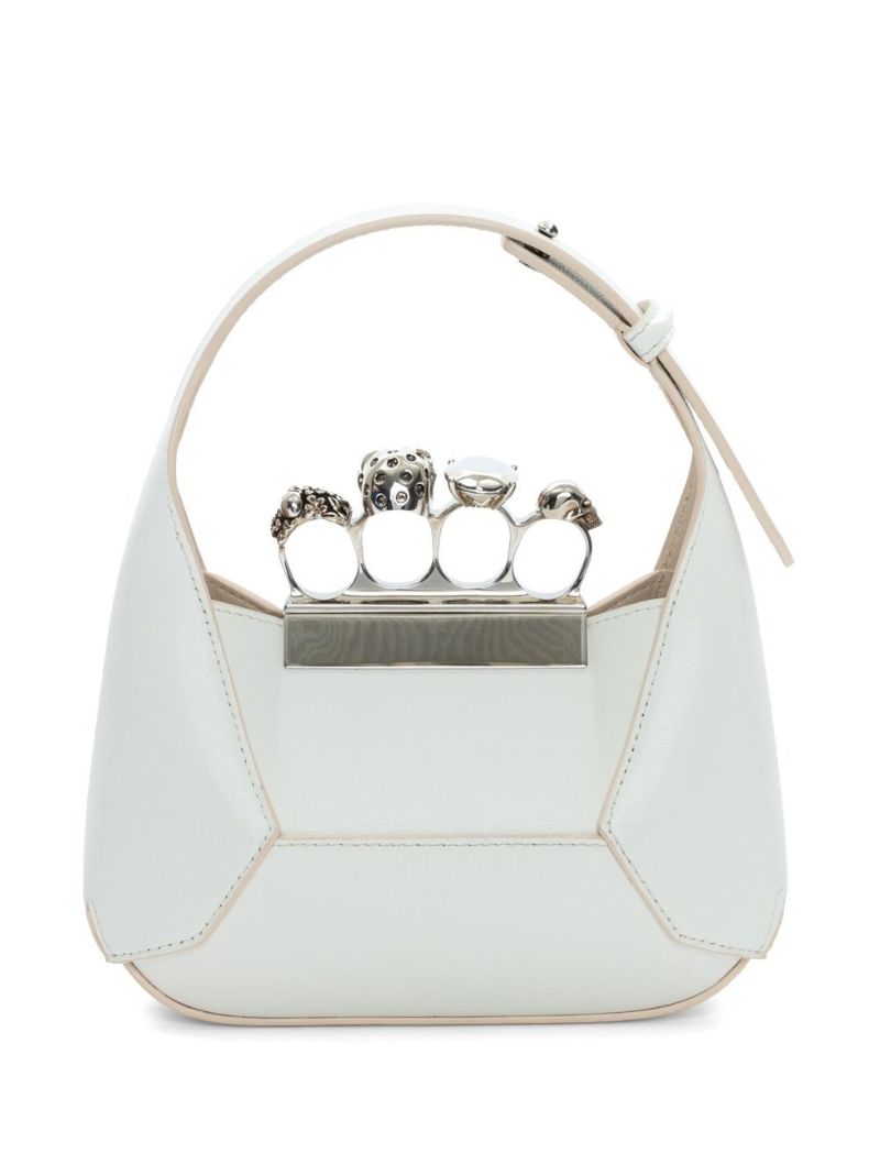 White Jewelled Hobo Mini Bag