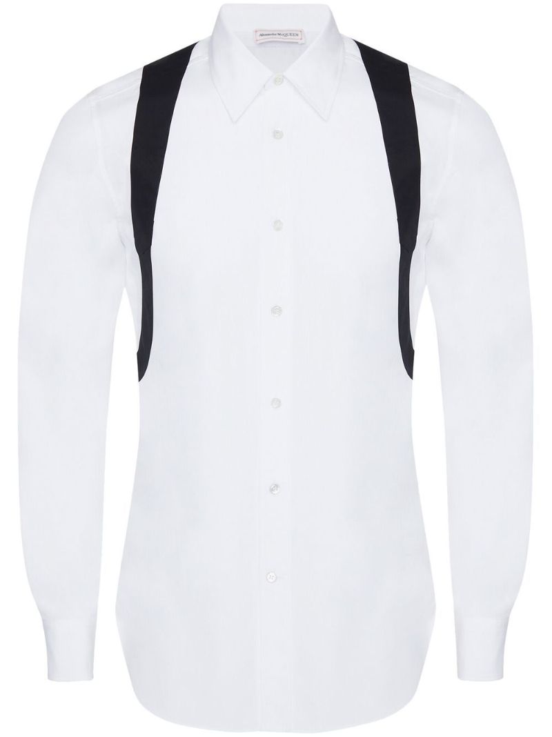 White Harness Cotton Shirt