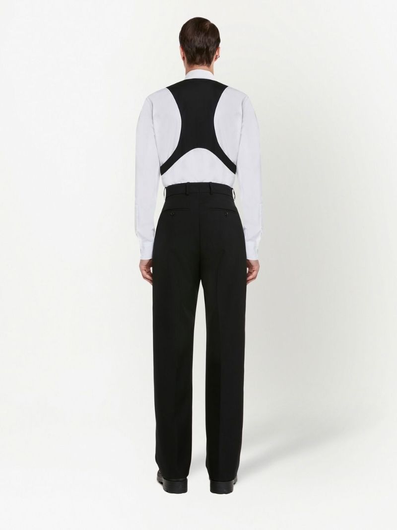 White Harness Cotton Shirt
