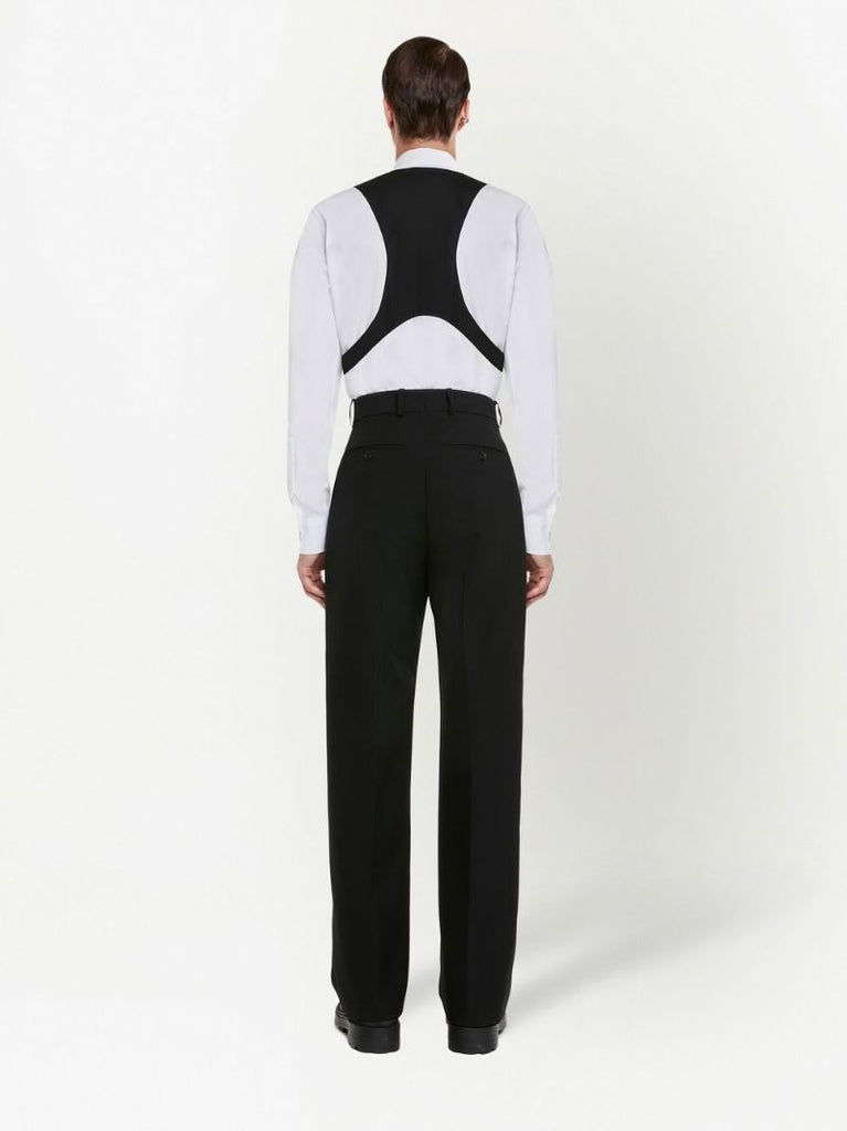 White Harness Cotton Shirt