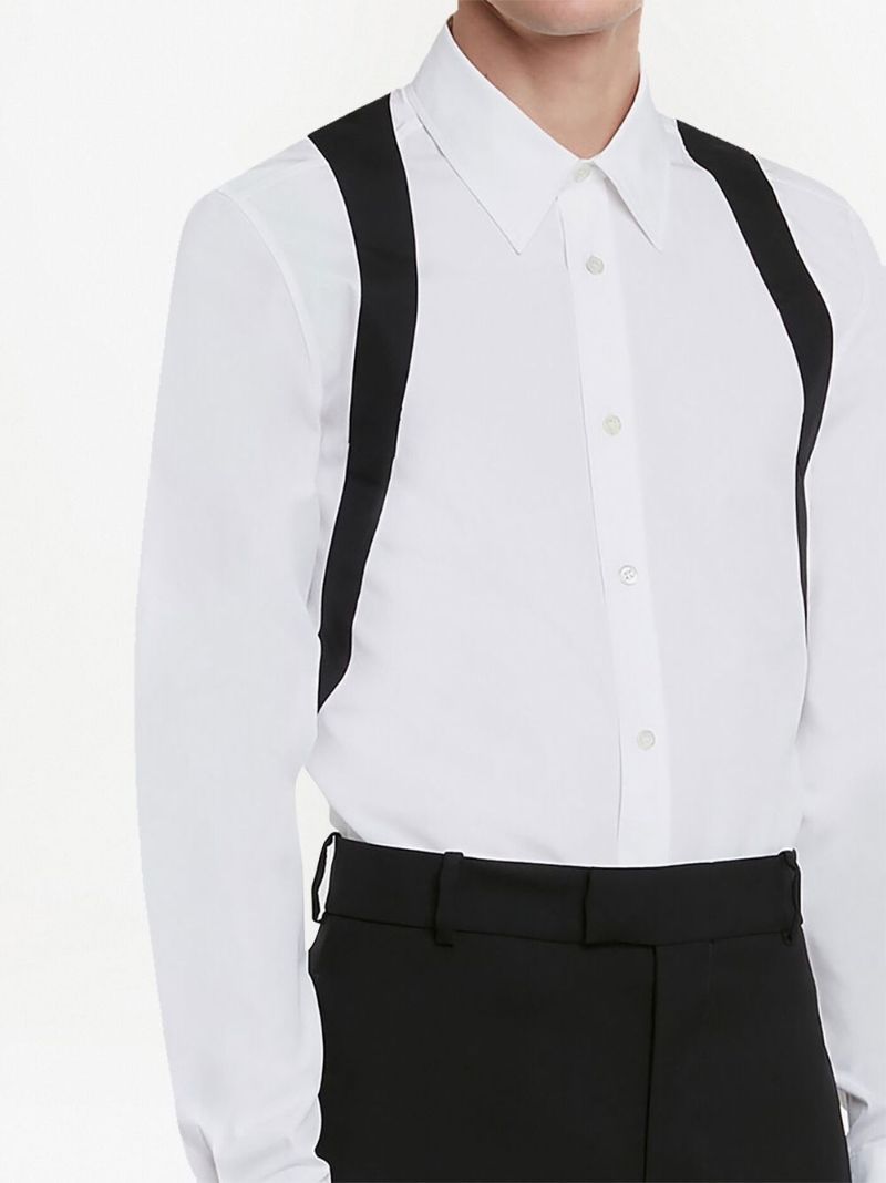 White Harness Cotton Shirt